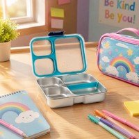 Boîte à lunch isotherme pour tout-petits en acier inoxydable de 800 ml avec compartiments, anti-fuite, micro-ondable, pour aliments chauds/froids