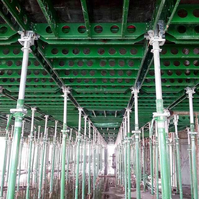 Steel Aluminum Green Formwork Panel-Props Module Flat Slab Formwork System With Early Stripping Head Patent Construction Site