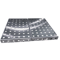 Plaques de table de soudage découpées au laser CNC robustes | Base perforée en acier inoxydable pour la fabrication et l'assemblage