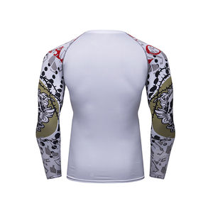 Hombres personalizado sublimado MMA Rash Guard Spandex Digital impreso Rash Guard manga larga Rash Guard con logotipo personalizado impreso - Product Image 3