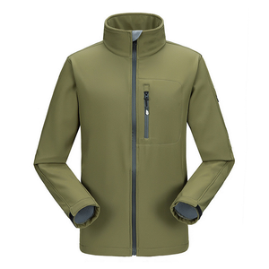 Veste Softshell d'extérieur imperméable pour hommes de randonnée sans capuche avec logo personnalisé pour automne - Product Image 2