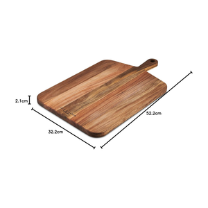 Tabla de cortar de madera de acacia grande con logotipo láser de mango, tabla de madera para servir de bambú para lavavajillas, no - Product Image 3