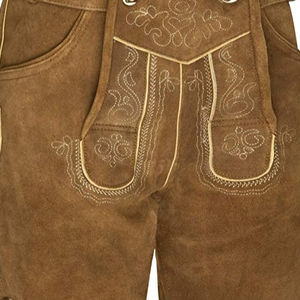 Trachten Lederhosen Kurz Braun-Oktoberfest Lederhose Hotpants Bavarian 2025 - Product Image 1