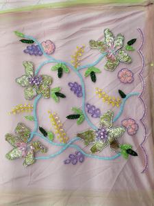 มินิเดรสผ้าโปร่งบางปักลายทำด้วยมือสุดหรูมีแขนยาวเอวทรงเอเป็นมิตรกับสิ่งแวดล้อมสำหรับงานปาร์ตี้ - Product Image 4