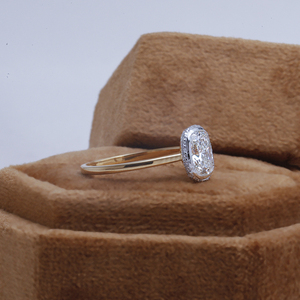 Anillo de compromiso de diamante con corte de cojín cultivado en laboratorio, anillo de regalo de lujo de moda de oro sólido de 10K para mujer, certificado IGI - Product Image 2