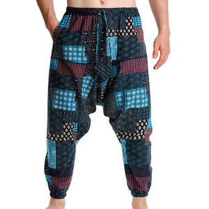 Pantalons de survêtement pour hommes de haute qualité, légers, respirants, en élasthanne/coton, imprimés, à jambes larges, à entrejambe tombant, OEM ODM en gros - Product Image 5