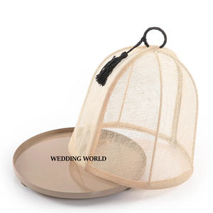 Plateau à chocolat en métal Plateau de service avec couvercle d'ombrage Vaisselle de forme ronde Plateau à chocolat Top des ventes Plateau à chocolat design - Product Image 1