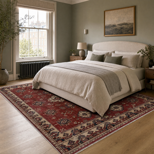 Netline Home Curated Medallion Burgundy Traditional <b>Washable</b> <b>Rug</b> - Product Image 6