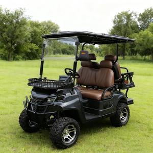 Nouvelle Voiturette Électrique 4 Places 4000W avec Batterie 100AH et Pneus Tout-Terrain 12 Pouces, Appuie-têtes de Luxe, Garantie 3 Ans, Personnalisable OEM, Outil - Product Image 1