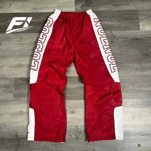 Pantalones cortavientos personalizados al por mayor para hombre, informales, con bordado desgastado, tallas grandes, estilo urbano, ligeros, de poliéster, fabricados en EE. UU. - Product Image 3