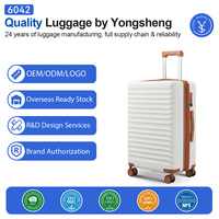 Vente en gros de valises blanches de 20, 24 et 28 pouces, logo personnalisé, valises rigides de luxe, ensemble de 3 valises à roulettes pour voyager