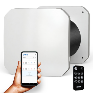 Ventilador de Recuperación de Calor Descentralizado (HRV) BSK Zephyr, Montado en Pared, sin Ductos, Moderno, Flexible, con Wi-Fi, Cerámico, para Hoteles y Hospitales - Product Image 1