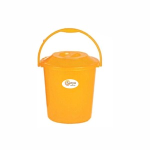 High Capacity 3L PP Foldable Plastic <b>Bucket</b> <b>with</b> <b>Lid</b> for Water Storage Reusable Eco-Friendly Cleaning Modern Design Indian Made - Product Image 1