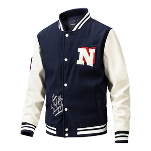 2024 últimos diseños de chaqueta de Abrigo con capucha de alta calidad para Hombres estilo universitario con bordado de letras ropa de invierno - Product Image 3