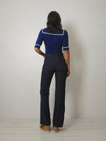 Jean Levi's en tissu de coton noir 569, coupe droite ample, taille personnalisée moderne, fermeture éclair, style Y2K