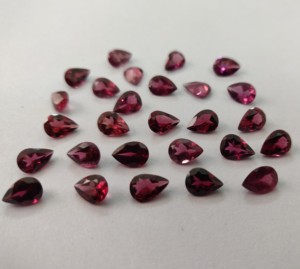 ลูกแพร์โกเมนโรโดไลต์สีชมพูธรรมชาติขนาด5x7มม. พลอยโกเมนโรโดไลต์สีชมพูแบบหลวม - Product Image 6