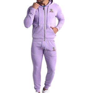 OEM Custom Logo Heavyweight Low Price Street Wear Cotton French Terry Tracksuit 2 Piece <b>Set</b> With Customised <b>Embroidery</b> Logo - Product Image 1