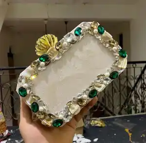 Eventide Elegance Stylish Resin <b>Clutch</b> <b>for</b> <b>Weddings</b> Parties-Fashionable Lady's Purse with Glamorous Handle <b>for</b> Evening - Product Image 2