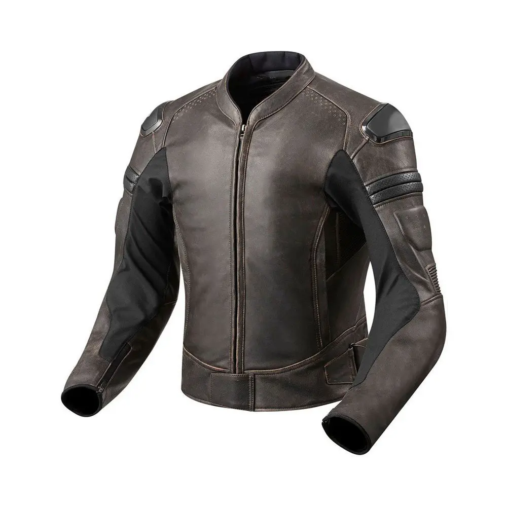 Jaqueta de couro para motocicleta masculina, jaqueta de couro para moto de corrida à prova d'água