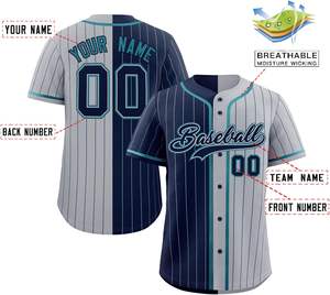 High Tech Mesh Baseball Jersey Bouton Personnalisé À Séchage Rapide Softball Chemise Tackle Sergé Nom Broderie USA Youth Pro Style - Product Image 4