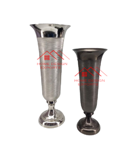 Jarrón de Metal con Diseño Moderno para Decoración de Bodas y Eventos, en Acabado Plateado y Dorado, para Decoración del Hogar - Product Image 1