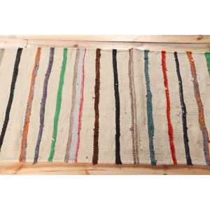 Vintage 2.6x8.4 ft <b>Rug</b>, <b>Runner</b> Turkish <b>Rug</b>, White Gray Camouflage <b>Rug</b> - Product Image 3