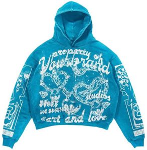 Ensemble de survêtement unisexe surdimensionné, poids lourd 500 g/m², impression sérigraphique, survêtement pour hommes, ensemble deux pièces, pantalon évasé, sweat-shirts, survêtement ample - Product Image 2