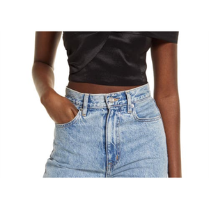 Top Corto in Raso Nero Lulus Party Queen, Traspirante, Imbottito, Senza Spalline con Fiocco, Logo Personalizzato, Top Casual Corto Taglia XS - Product Image 3