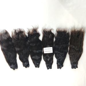 Vente en gros d'extensions de cheveux humains vierges vietnamiens cuticules alignées Remy Hair Grade Indian Straight Natural Wave Raw Vindor Virgin - Product Image 5