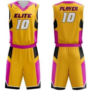 Maillot de basket-ball personnalisé avec logo d'équipe brodé, vêtements de sport, impression numérique, uniforme de basket-ball 100% polyester, séchage rapide - Product Image 1