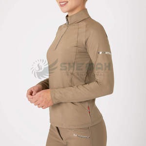 เสื้อขี่ม้าพื้นฐานการบีบอัดเกรดมืออาชีพได้รับการออกแบบรักษาความอบอุ่นของร่างกายปรับปรุงการไหลเวียนในช่วงขี่เย็น - Product Image 3