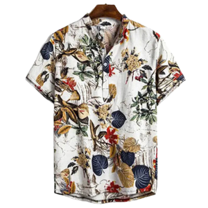 Camiseta informal de alta calidad para hombre, camiseta de playa de media manga hecha a medida de algodón y poliéster con estampado de longitud corta - Product Image 4