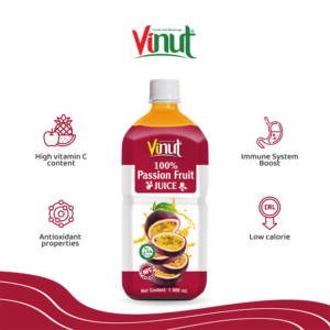 Grossiste Jus de la passion 100%, sans sucre ajouté, excellente source de vitamine C, jus de fruits 100%, 33.8 flOz (lot de 12) - Product Image 3