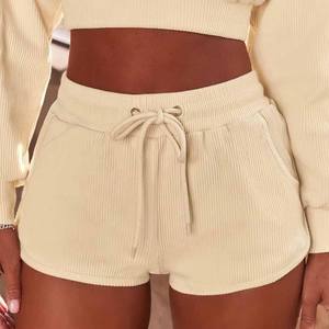 Conjunto Deportivo Casual de 2 Piezas para Mujer, Sudadera con Capucha y Pantalones Cortos, Transpirable, de Algodón y Felpa, con Bordado, Estilo Vintage, Lavado Ácido - Product Image 3