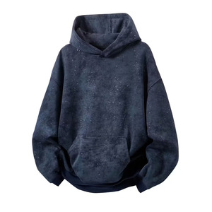 เสื้อฮู้ดดี้ผู้ชายทรงสลิมฟิต ผ้าฝ้ายฟลีซสีกรมท่าเข้ม รุ่น Heavyweight ปี 2025/2026 สำหรับฤดูใบไม้ร่วง สวมใส่สบายๆ ทำกิจกรรมกลางแจ้ง - Product Image 1