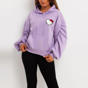 Pull à capuche coréen en coton pour femmes pour des vêtements de rue à la mode avec logo personnalisé à manches longues pour femmes - Product Image 1