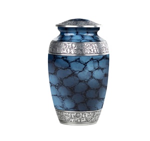 Best Quality Cremation Urn Blue <b>Stone</b> Finished Metal Keepsake Adult Urn Manufacturer at Lowest Price - Product Image 3