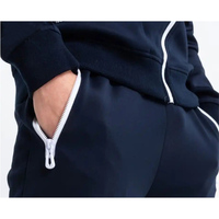 Survêtement d'hiver personnalisé pour homme en Spandex/Polyester, veste à capuche zippée et pantalon de jogging, taille élastique, matière respirante, poids moyen