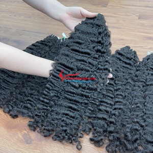 Produit d'été chaud vapeur birman bouclés prix de gros extensions de cheveux noirs naturels 100% cheveux humains - Product Image 2