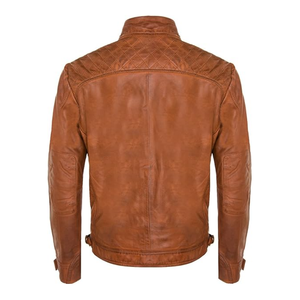 Chaqueta de bombardero universitaria clásica con puños acanalados y cremallera de cuero genuino personalizada de calidad superior hecha en Pakistán para hombres - Product Image 3
