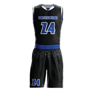 Vêtements de sport couleur unie uniforme de basket-ball séchage rapide uniforme d'équipe Slim Fit hommes uniforme de basket-ball - Product Image 1