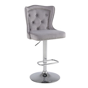 Grosir kursi Bar beludru Sarapan Modern Nordic, kursi restoran bar kopi dengan desain cantik - Product Image 6