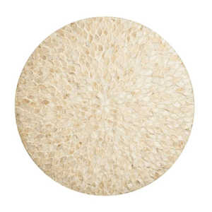 Sous-plat rond en nacre naturelle pour table à manger, tapis de table fait à la main pour événements de mariage et décoration intérieure, fabriqué au Vietnam - Product Image 1