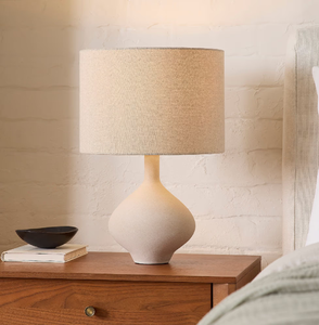 Small wooden <b>base</b> table <b>lamp</b> with a textured red shade <b>for</b> your cozy bedside table. Available at wholesale prices. - Product Image 4