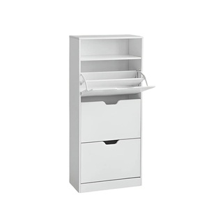 Customized Logo Modern 18 Pair 3 Drawer White MDF Storage <b>Shoes</b> <b>Cabinet</b> for Home Office Bedroom for Kitchen Apartment Furniture - Product Image 2