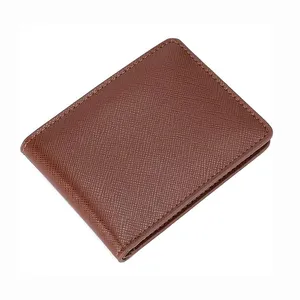 Wholesale Classical Minimalist Front Pocket RFID Blocking Mens Genuine Leather Credit Card Holder Wallet