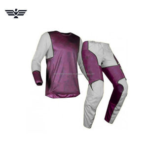 Combinaison de course moto unisexe, ensemble chemise et pantalon à manches longues, respirant, séchage rapide, % polyester, personnalisable avec le nom de l'équipe, toutes saisons - Product Image 6