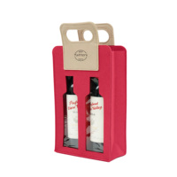 Sac de transport de vin en feutre à double bouteille personnalisable Matériau durable en mélange de laine pour une protection sûre des bouteilles