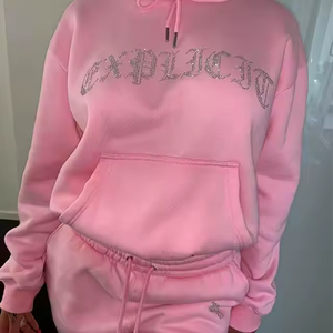 ชุดวอร์มทรงบานผ้าฟลีซคอตตอนวินเทจคุณภาพสูงแบบยูนิเซ็กซ์ สไตล์สตรีทแวร์ ซิปแบบสั่งทำพิเศษ ลุคทำสีเอซิด - Product Image 5