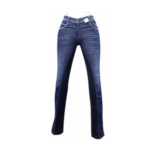 Femmes taille haute respirant Denim vêtements équestres culotte de genou à siège complet pour pantalon d'équitation - Product Image 1